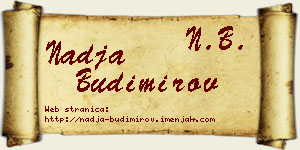 Nadja Budimirov vizit kartica